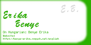 erika benye business card